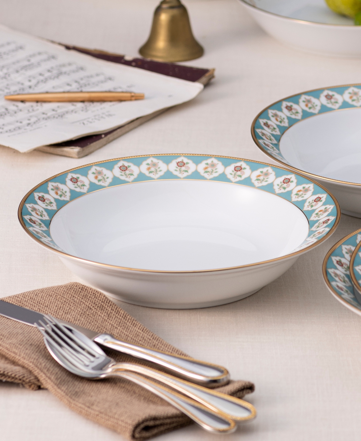 Noritake Lodi's Morning 4-Pc. Rim Dinner Bowl Set, Service for 4
