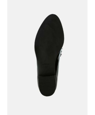 London Rag Womens Winged Patent Pleather Penny Loafers