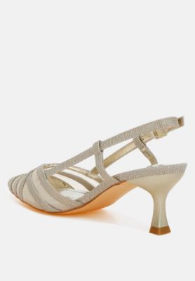 Womens London Rag 's Daldra Kitten Heel Slingback Sandals