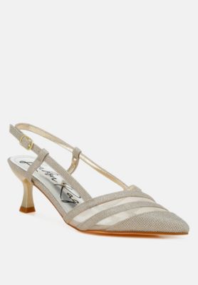 Womens London Rag 's Daldra Kitten Heel Slingback Sandals