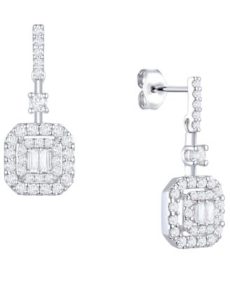 Diamond Earrings (1/2 ct. t.w.) in 10K White Gold