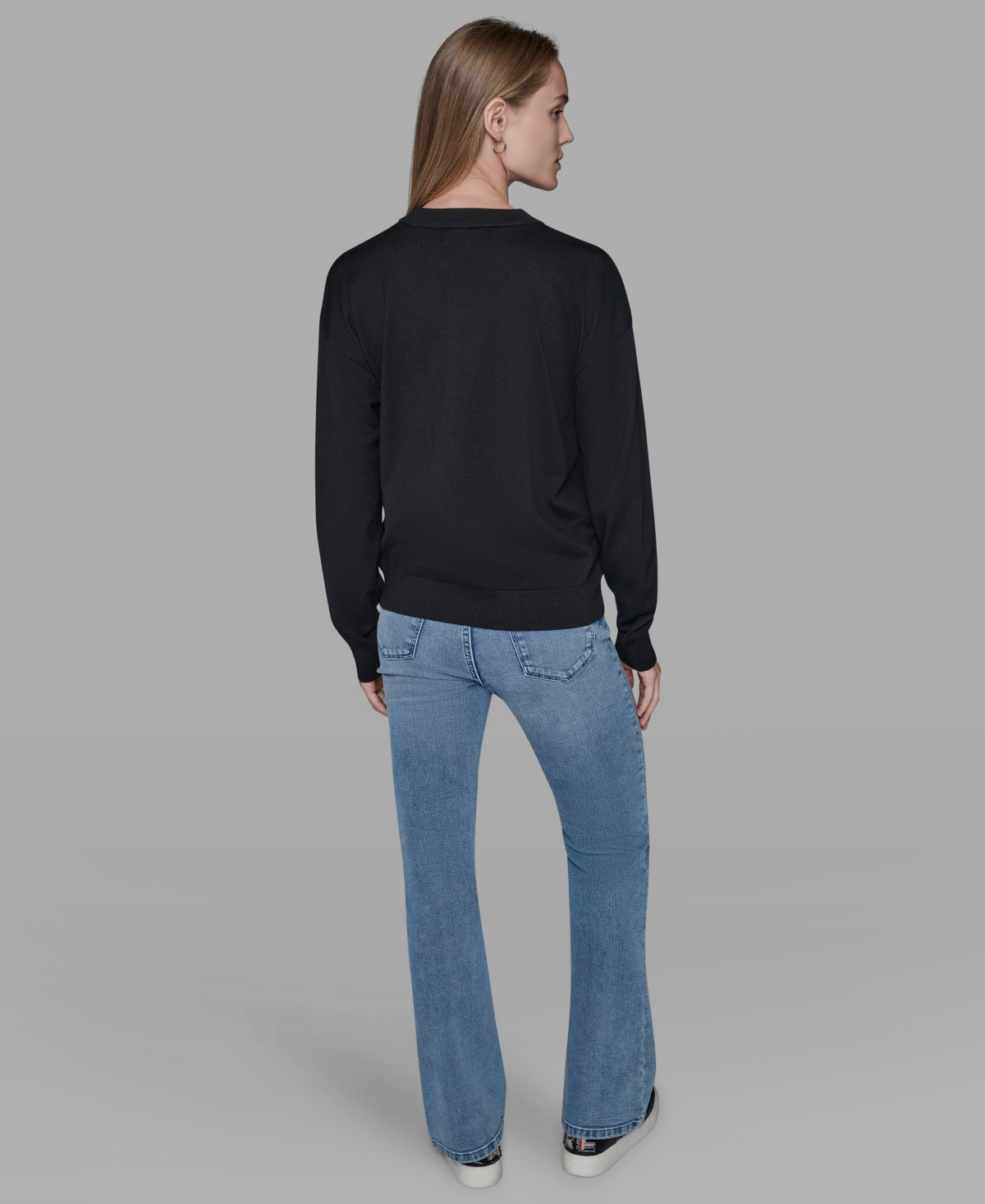 Karl Lagerfeld Women's Embellished Sweater In Black