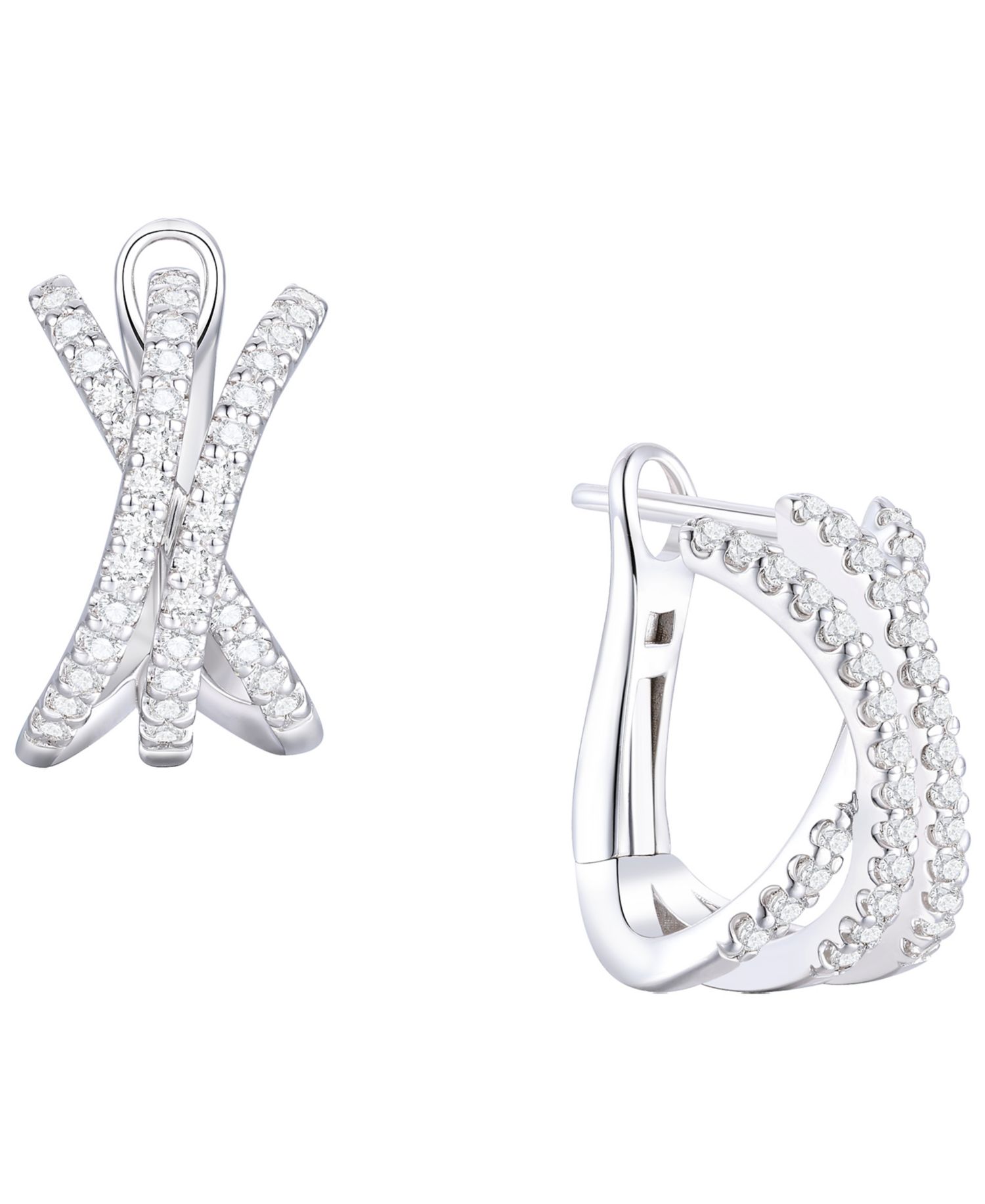 Diamond Earrings (1/2 ct. t.w.) in Sterling Silver