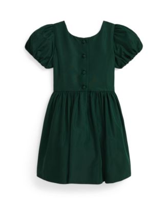 Girls' 2T-6X Short-Sleeve Taffeta Dress