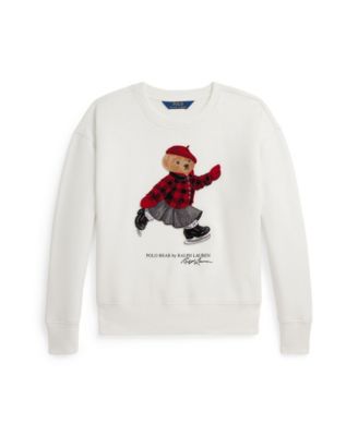 Girls' 7-16 Polo Bear Boxy Sweatshirt