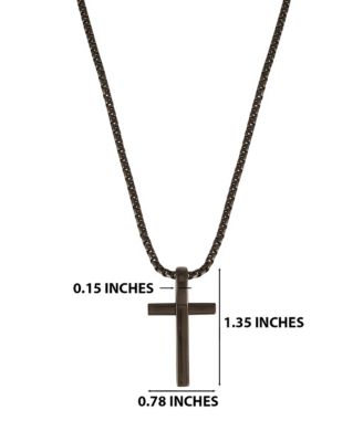 Black Cross Pendant 22" Chain