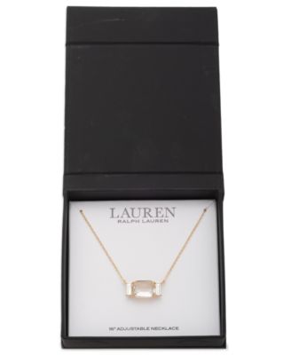 Glass Stone Pendant Necklace