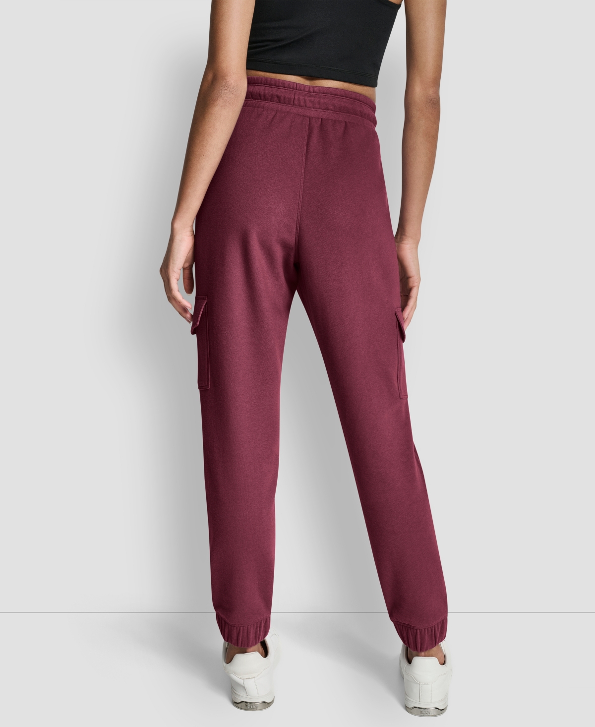 Dkny Sport Women's Studded-logo Cargo Joggers In Red