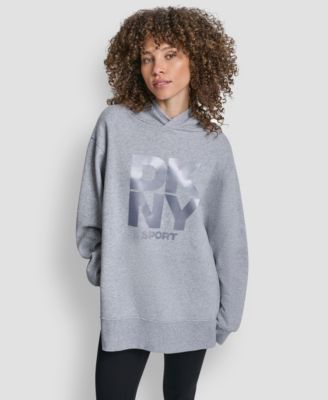 Women's Satin Logo Oversized Tunic Hoodie