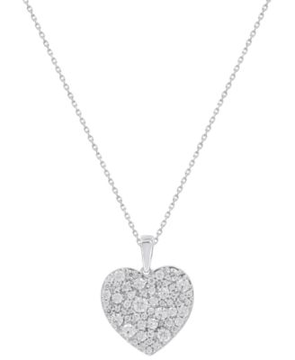 Macy's - Diamond Pendant Necklace (1 ct. t.w.) in 14K White Gold