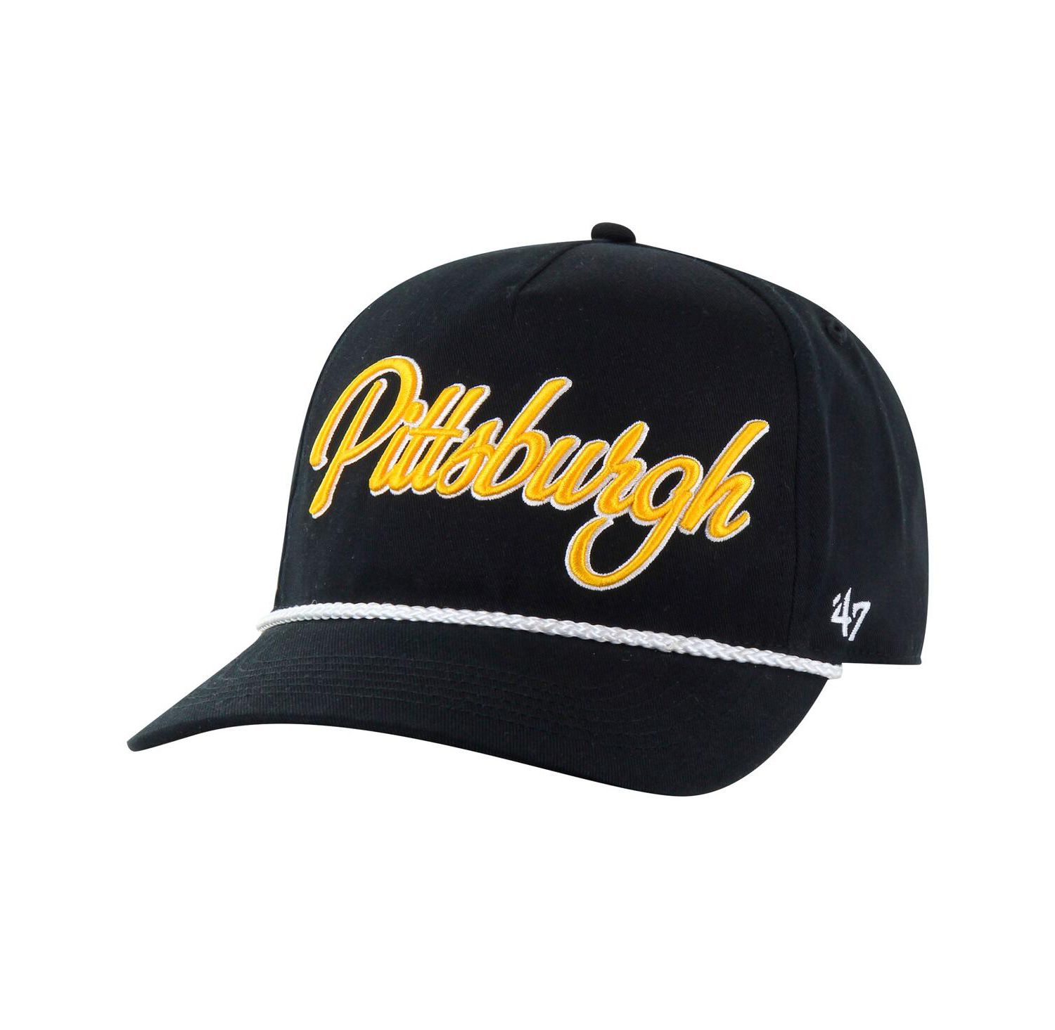 Men's Black Pittsburgh Steelers Overhand Hitch Adjustable Hat