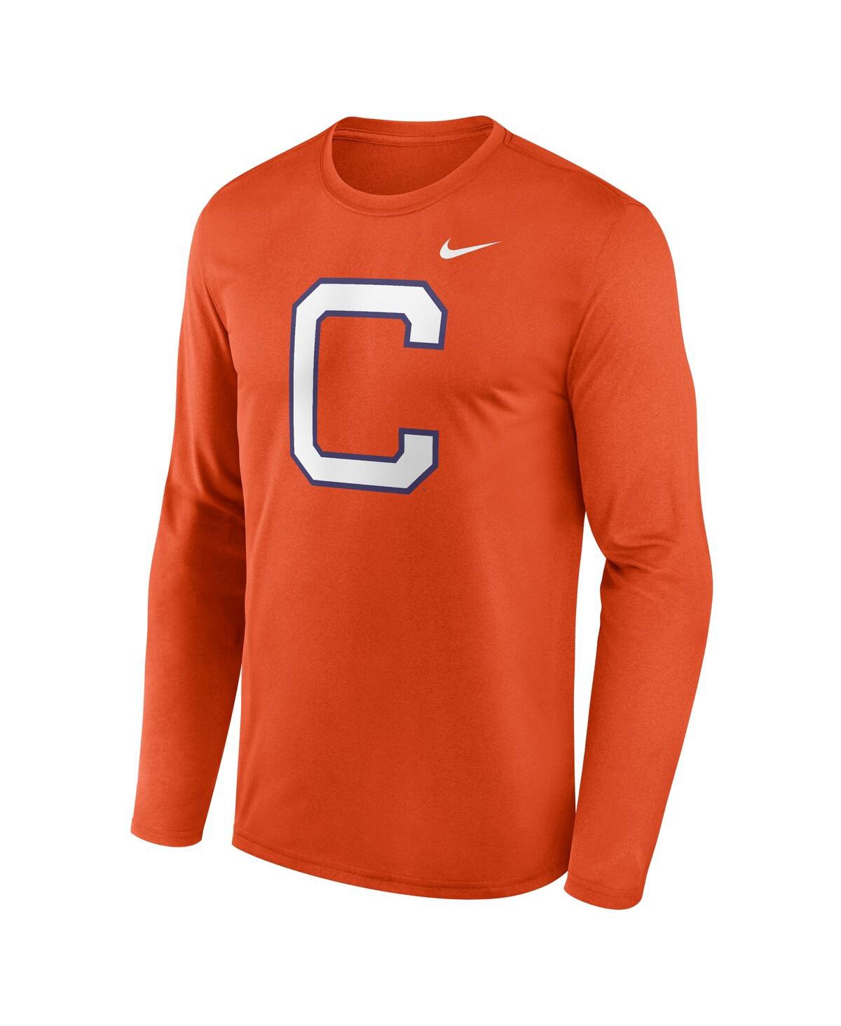 Nike Men's Orange Clemson Tigers Primetime Alternate Logo Legend Performance Long Sleeve T-shirt In Orange