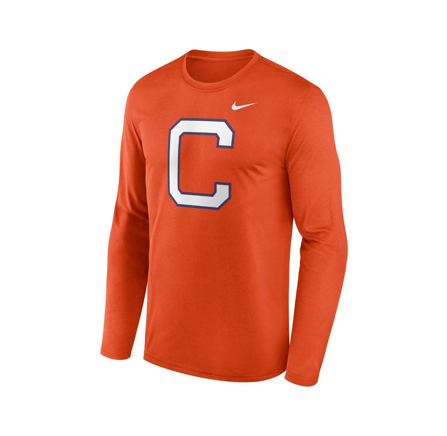 Men's Orange Clemson Tigers Primetime Alternate Logo Legend Performance Long Sleeve T-Shirt