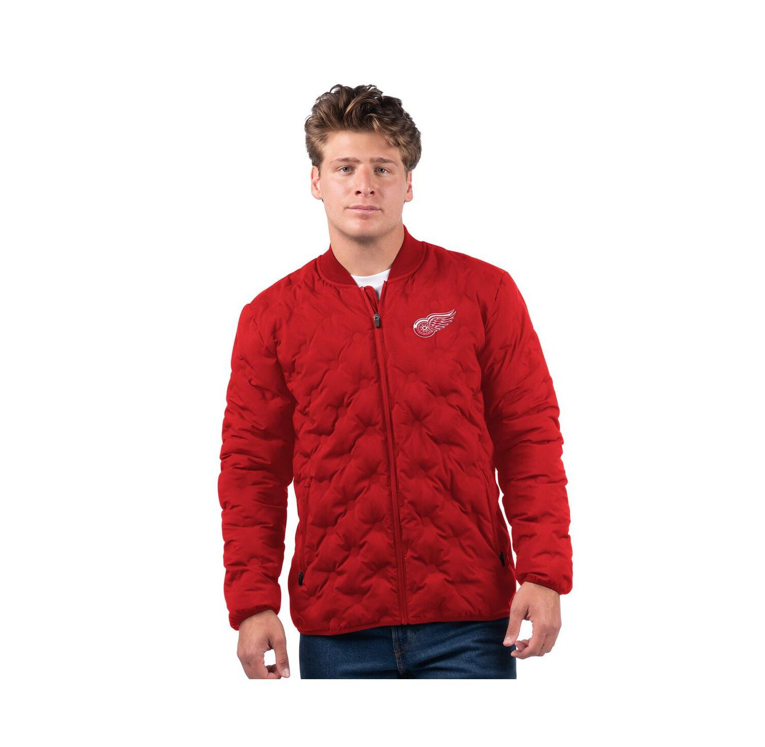 Men's Red Detroit Red Wings Persistence Quilted Full-Zip Jacket