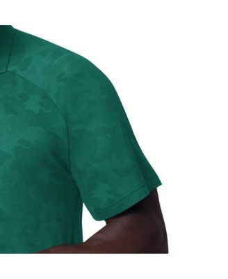 Men's Green New York Jets Baseline Raglan Polo Shirt