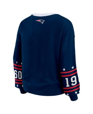 Women's Navy New England Patriots Sport Long-Sleeve T-Shirt