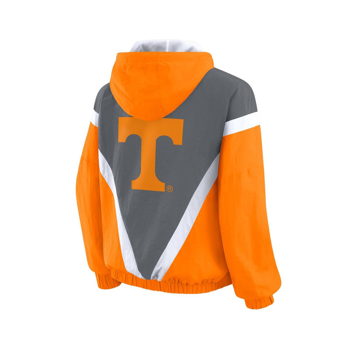 Women's Tennessee Orange/Gray Tennessee Volunteers Color Block Full-Zip Hoodie Windbreaker Jacket