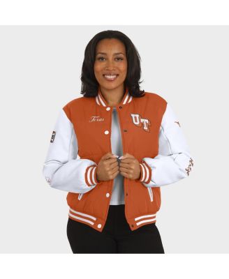 Women's Burnt Orange Texas Longhorns Varsity Puffer Jacket