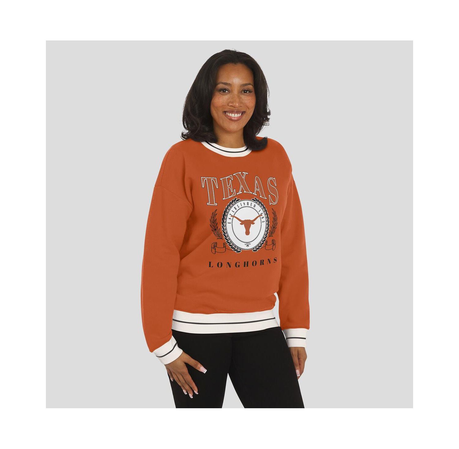 Women's Texas Orange Texas Longhorns Seal Sweatshirt