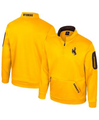 Colosseum - Men's Gold Wyoming Cowboys Mainframe Quarter-Zip Fleece Jacket