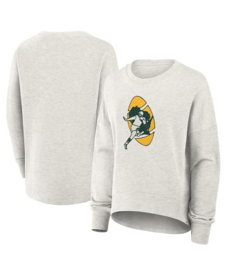 Fanatics - Women's Heather Gray Green Bay Packers Oversized Hometown Pullover Sweatshirt
