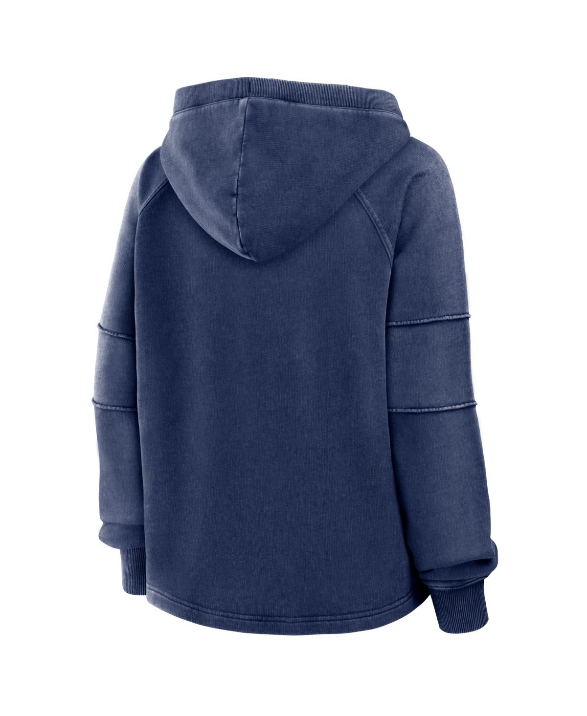 Fanatics Women's Navy Seattle Seahawks Oversized Raglan Gridiron Hoodie In Blue