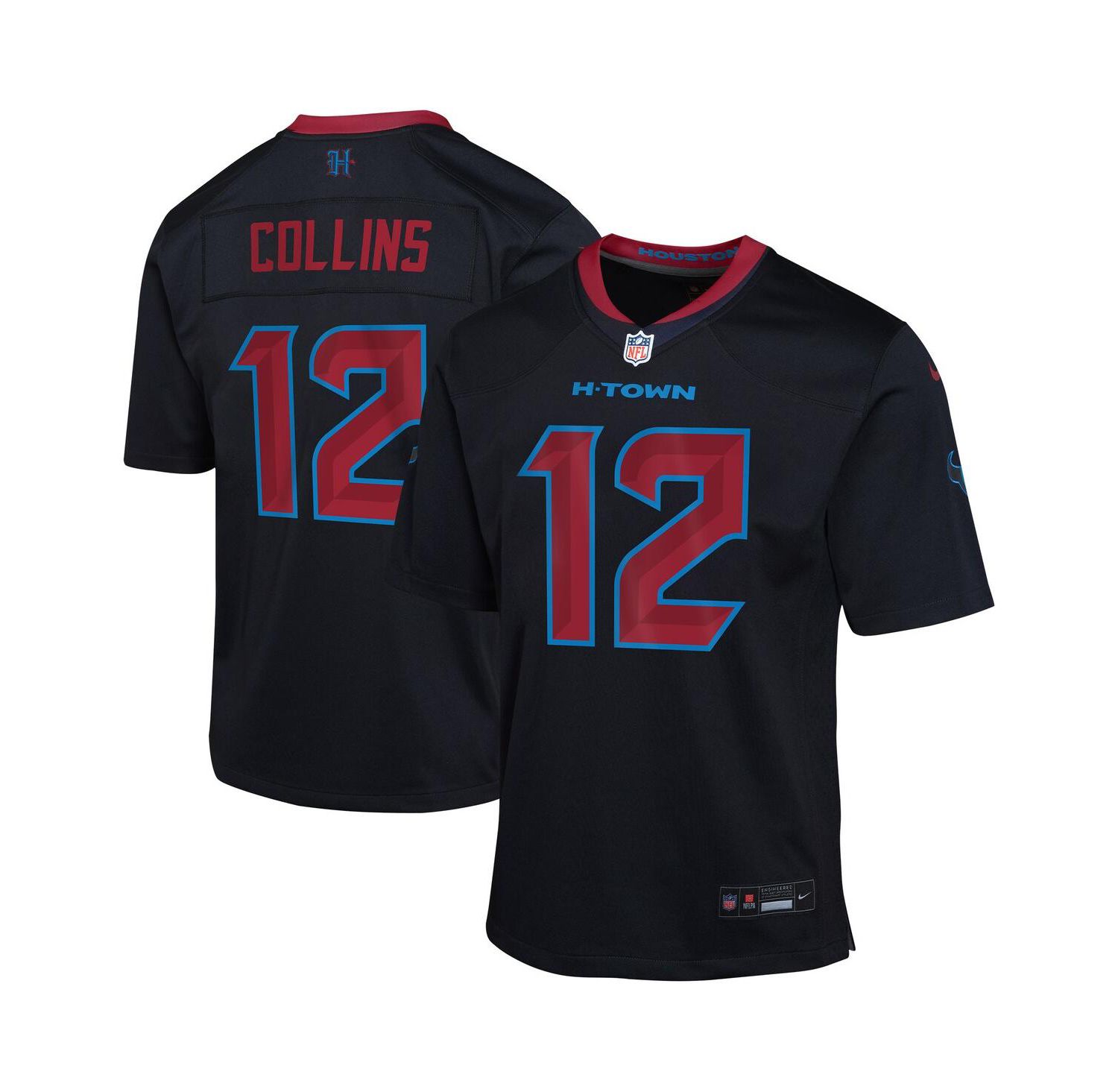 Big Boys and Girls Nico Collins Navy Houston Texans Alternate Game Jersey