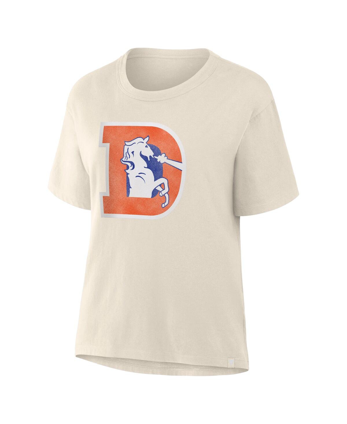 Fanatics Women's Cream Denver Broncos Dove Legacy T-shirt In Neutral