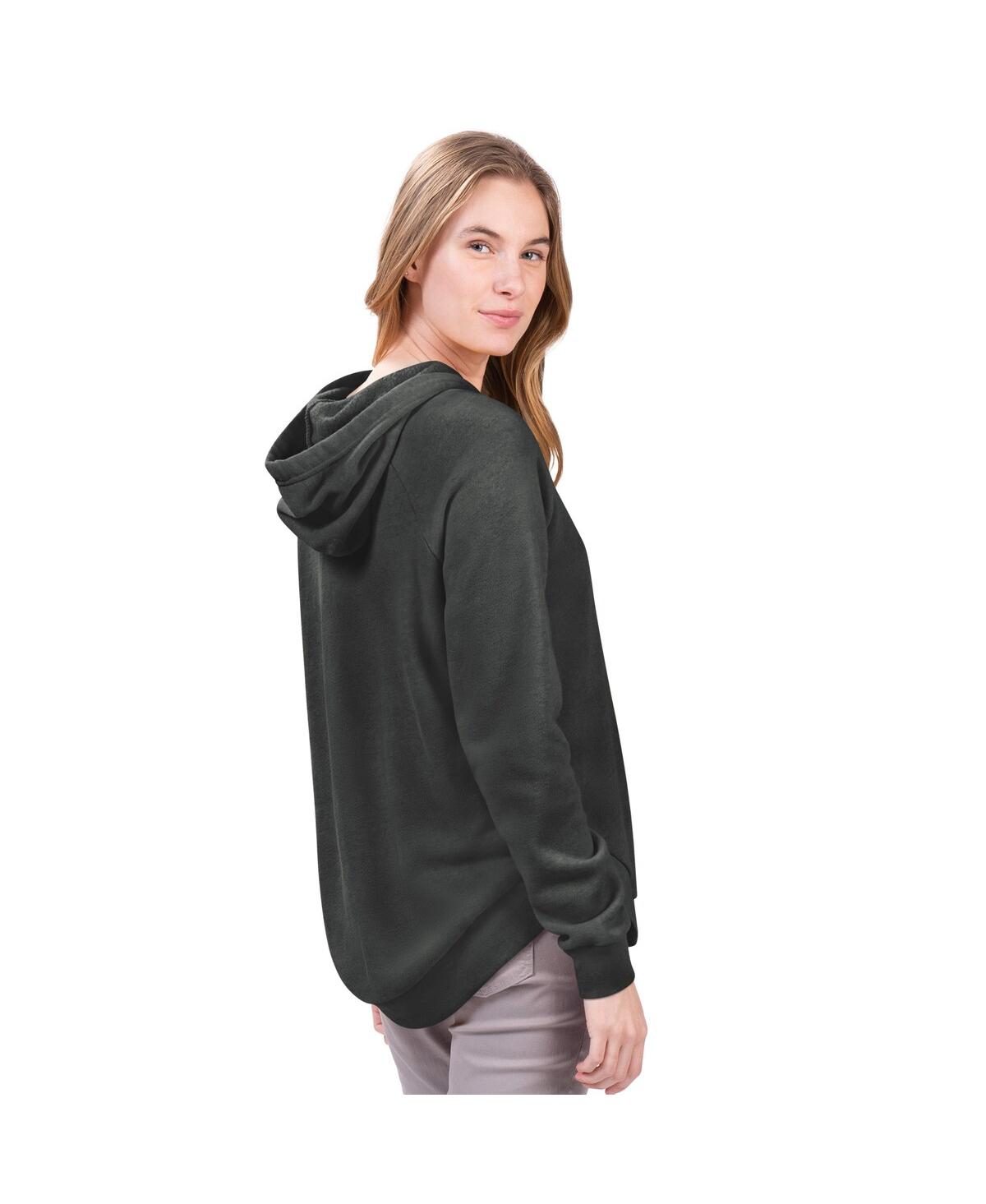 G-Ill 4Her by Carl Banks Women's  Charcoal San Francisco Giants Jordan Angel Raglan Fleece Pullover Hoodie