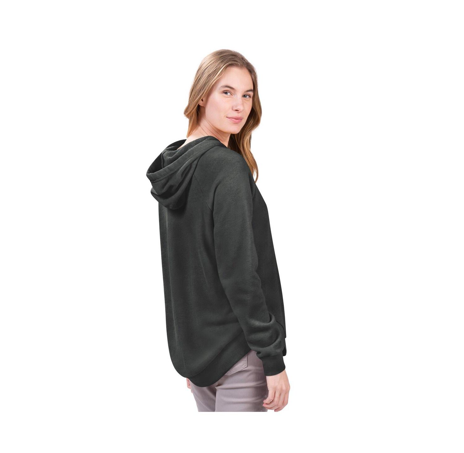 G-Ill 4Her by Carl Banks Women's Charcoal San Francisco Giants Jordan Angel Raglan Fleece Pullover Hoodie