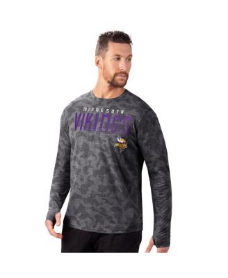 MSX by Michael Strahan - Men's Black Minnesota Vikings Performance Camo Long Sleeve T-Shirt