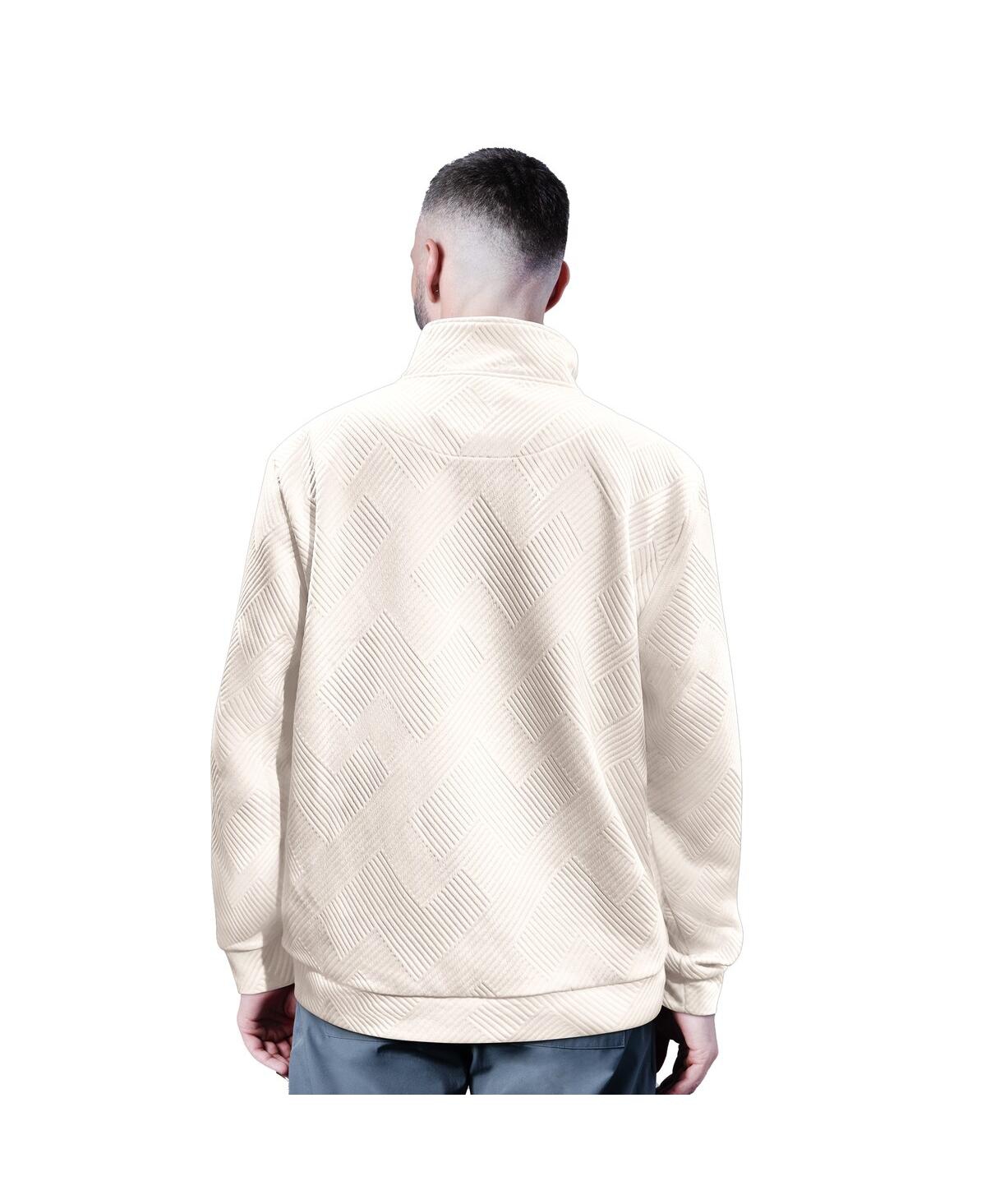 Msx by Michael Strahan Men's White Detroit Lions Cross Training Half-Zip Pullover Hoodie