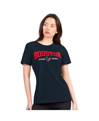 G-III 4Her by Carl Banks - Women's Navy Houston Texans Super-Slim Lightweight Winning Crew T-Shirt