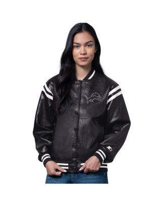 Starter - Women's Black Detroit Lions High Heat Varsity Jacket
