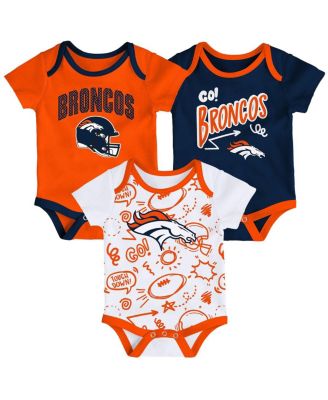 Outerstuff - Baby Boys and Girls Denver Broncos All Day Play Three-Piece Bodysuit Set