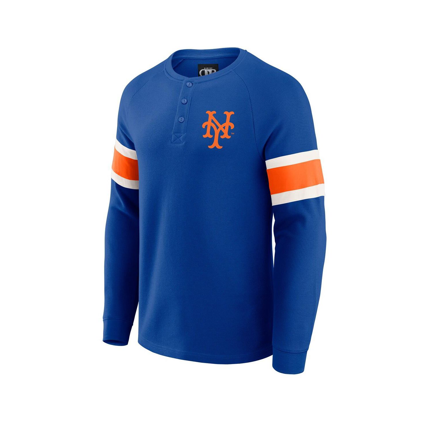 Men's Darius Rucker Collection by Fanatics Royal New York Mets Waffle-Knit Raglan Long Sleeve Henley T-Shirt