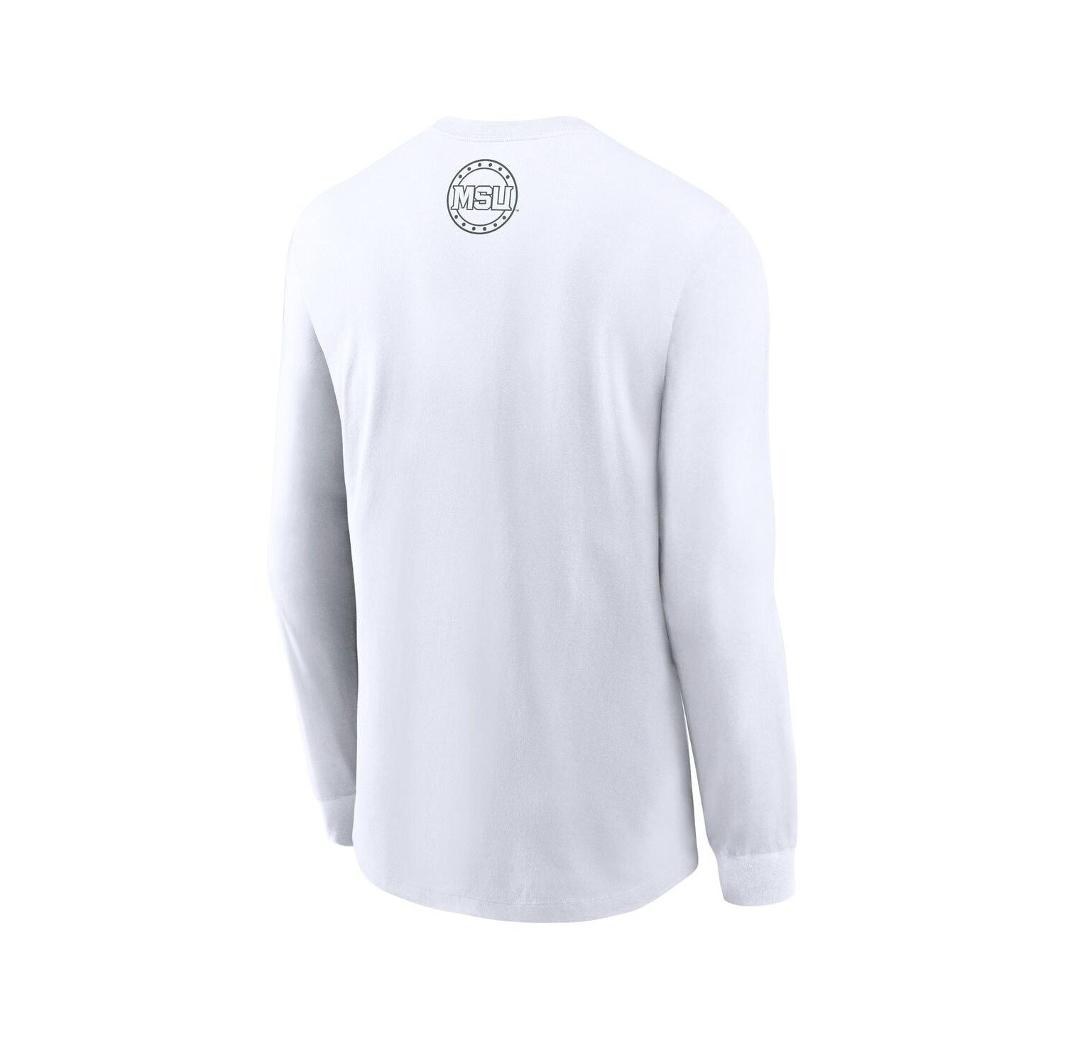 Men's White Michigan State Spartans 2025 Football Fan Raise Your Shield Long Sleeve T-Shirt