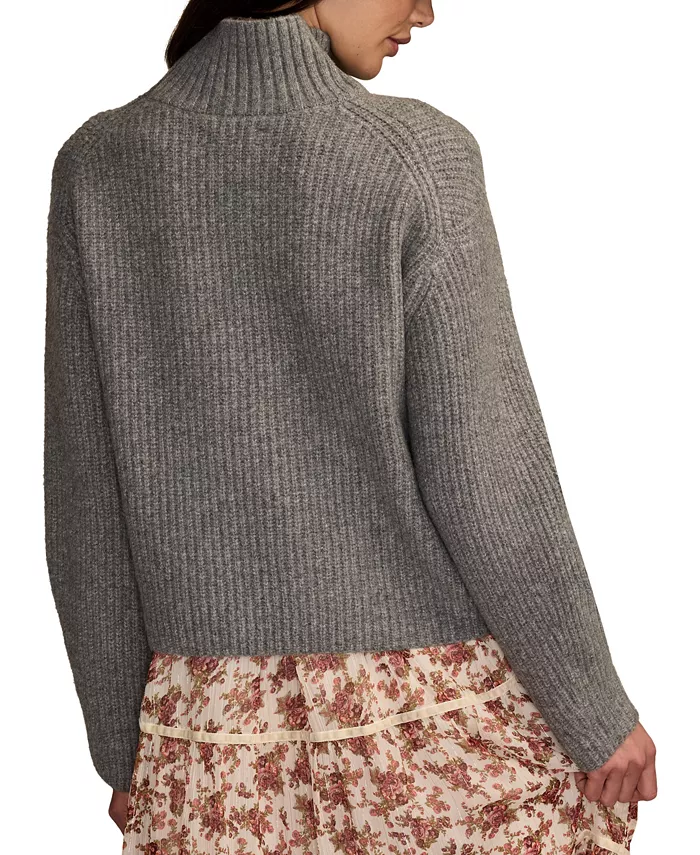 Women's Ribbed Mock-Neck Sweater - thumbnail 3