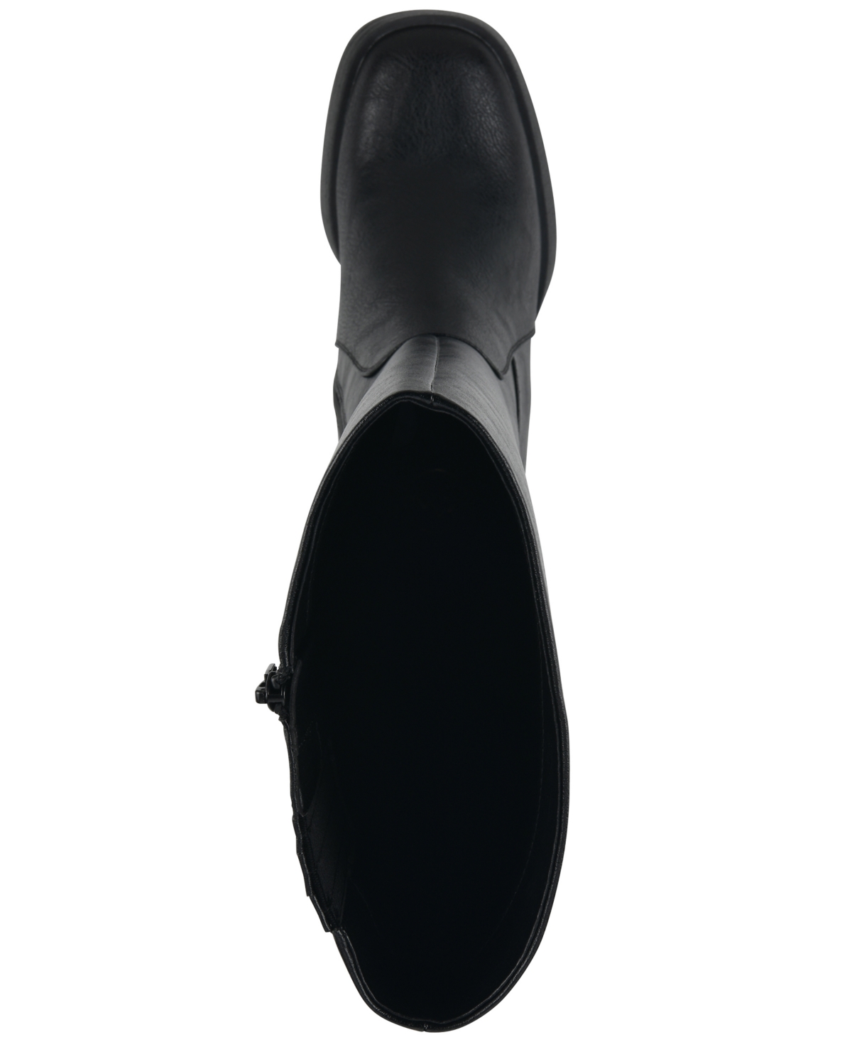 White Mountain Women's Mackle Tall Shaft Wide Calf Block Heel Boots In Black