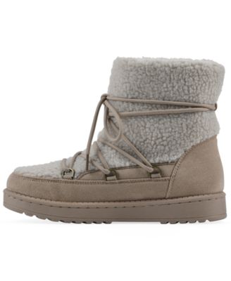 Women's Isador Faux Sherpa Lace-up Boots