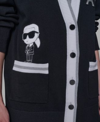 Women's Patch Detail Cardigan Sweater