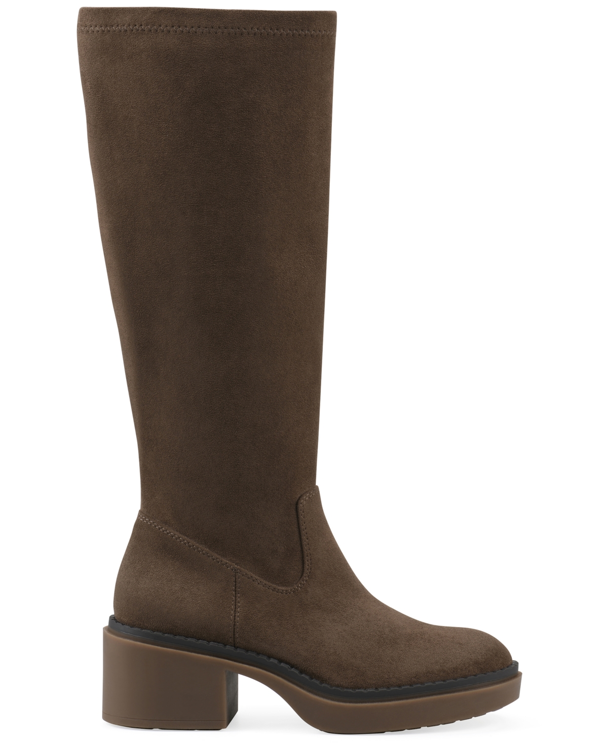 White Mountain Women's Marcella Tall Shaft Block Heel Boots In Brown