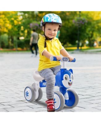 Baby Balance Bike Ride on Toys w/ Silent Wheels & PU Seat Linked Rotating Eyes