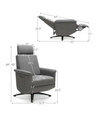 Massage Recliner Chair Swivel Single Sofa Lounge w/Adjustable Headrest