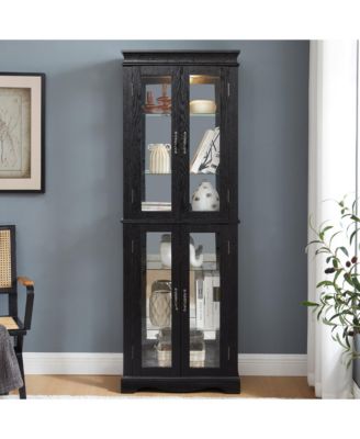 Exquisite Six-Tier Display Cabinet with Illuminated Showcase
