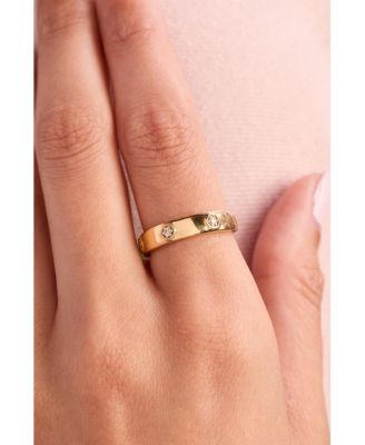 Anywear Everywear&reg; Nude Diamond Polished Band (1/10 ct. t.w.) in 14k Gold (Also Available in Rose Gold or White Gold)