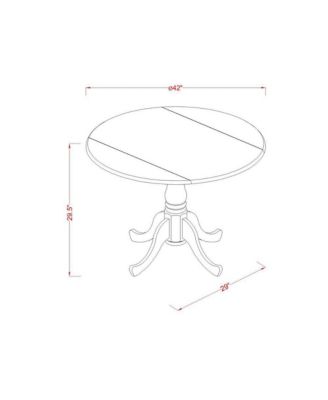 3 Pc2-drop-leaf Dining Table and 2 Dining Chairs