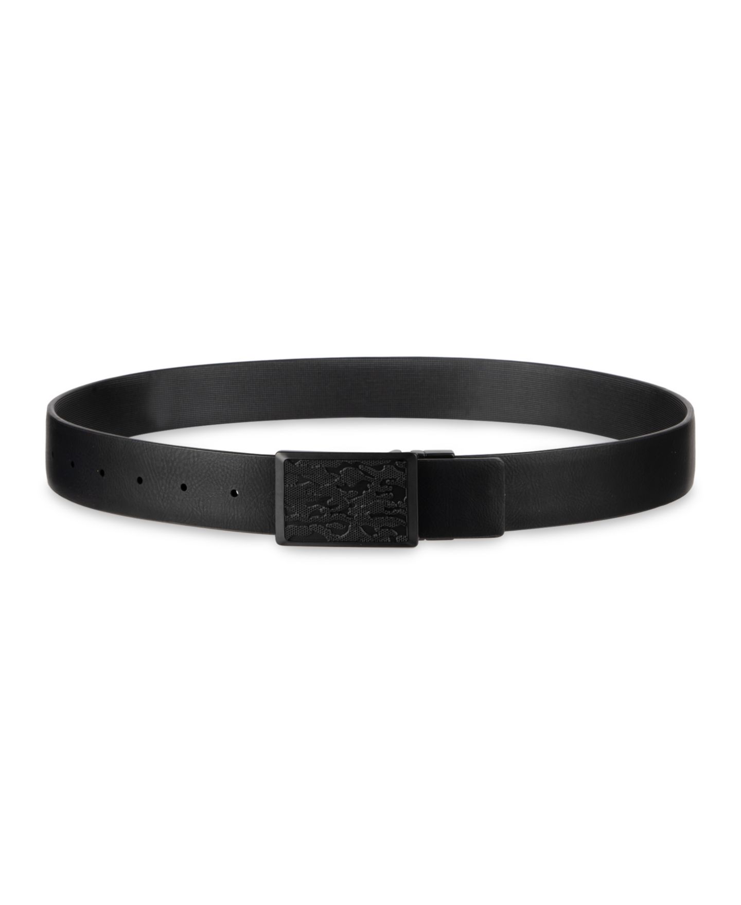 Мужской ремень Kenneth Cole Reaction Reversible Compression Plaque Buckle Belt, цвет: Чёрный — фото 5