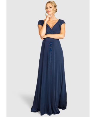 maxi maternity formal dresses pretty KALANI|Plus Size Long Lace Sleeve Maternity Formal Dresses main image 0