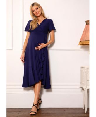 Maternity Waterfall Midi Dress